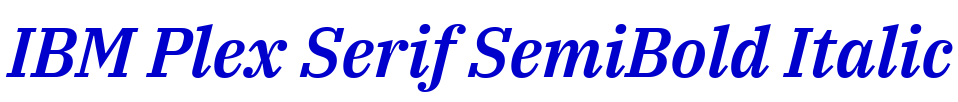 IBM Plex Serif SemiBold Italic 字体